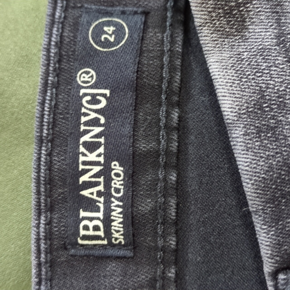 BlankNYC jeans size 24  Skinny Ankle Crop Jeans color black/ Gray - Picture 5 of 6